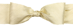 French Vanilla Dupioni silk ribbon Midori brand bias cut made in India