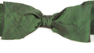 Evergreen Dupioni silk ribbon Midori brand bias cut made in India