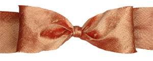 Nectarine Dupioni silk ribbon Midori brand bias cut made in India